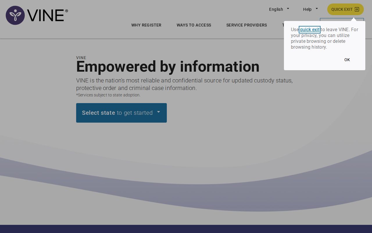 Nevada VINE custody status resource for Lincoln County records